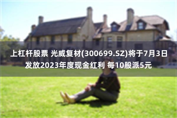 上杠杆股票 光威复材(300699.SZ)将于7月3日发放2023年度现金红利 每10股派5元