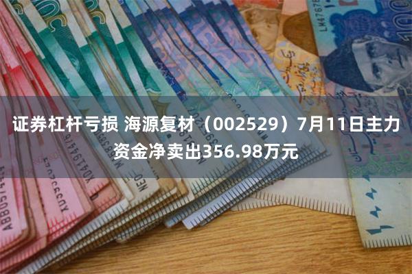 证券杠杆亏损 海源复材（002529）7月11日主力资金净卖出356.98万元