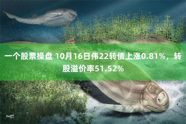 一个股票操盘 10月16日伟22转债上涨0.81%，转股溢价率51.52%