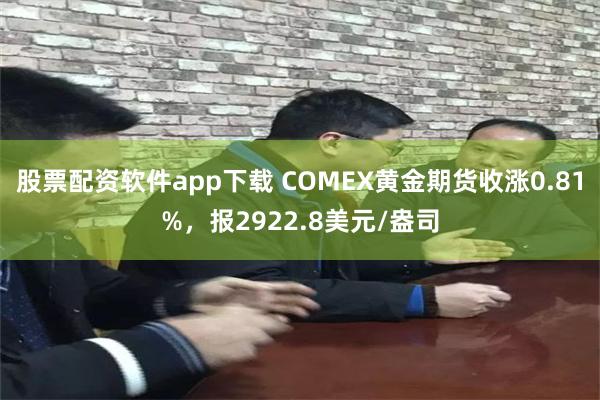 股票配资软件app下载 COMEX黄金期货收涨0.81%，报2922.8美元/盎司